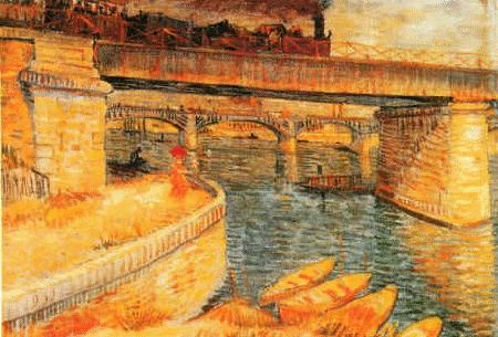 Vincent Van Gogh Bridges Across the Seine at Asnieres Norge oil painting art